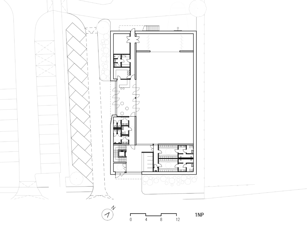 Sokol Hall Veleň — Ground floor plan
