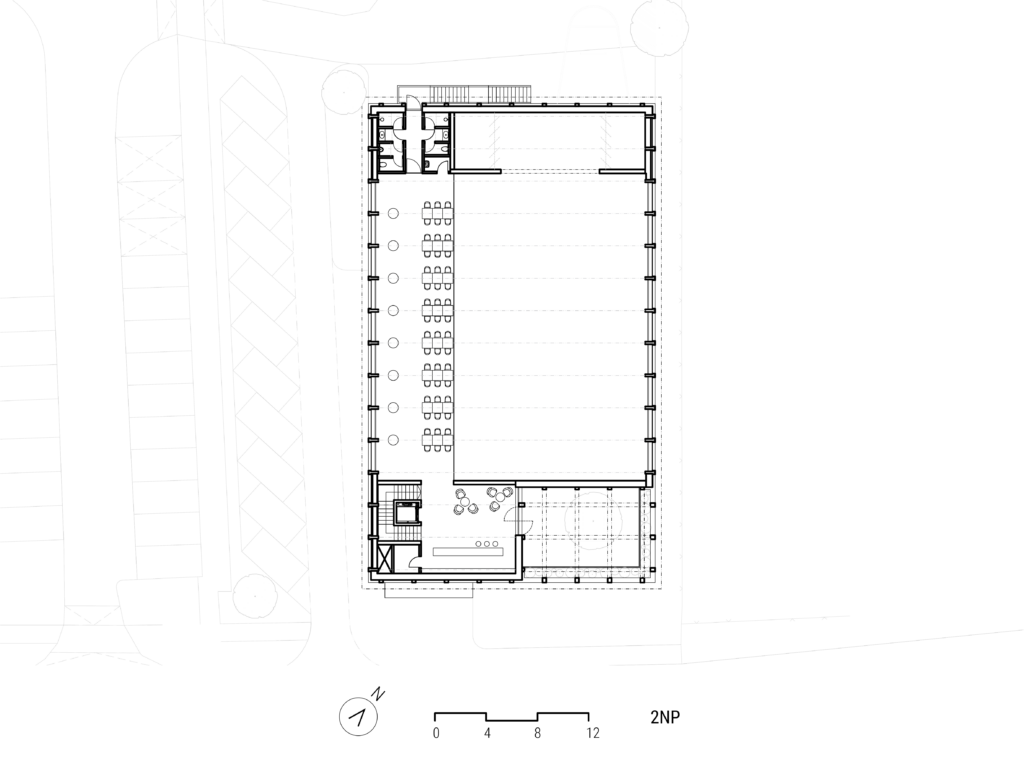 Sokol Hall Veleň — First floor plan