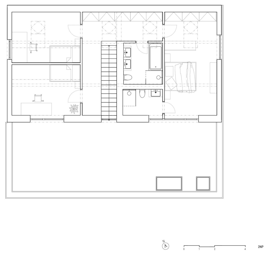 Interier vily — Vestec — Půdorys 18